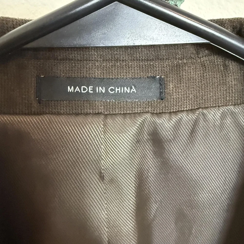 Via Europa Men's Brown Sport Coat Blazer Look Macy's Exclusive - 44R Microfiber